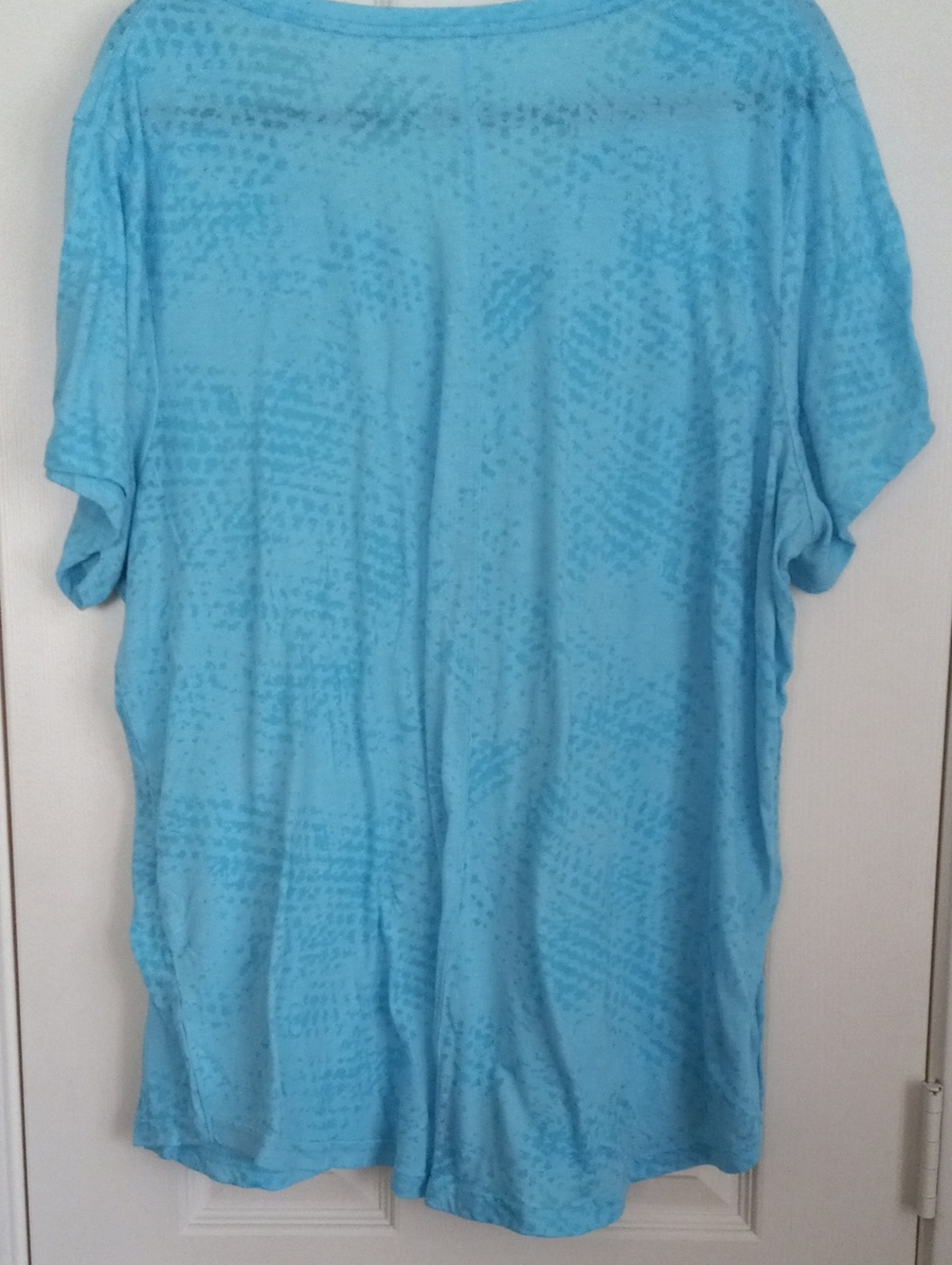 Set of 3 Super Soft V-Neck T-shirts - Coral Pink, Gray & Turquoise Blue - Picture 6 of 10